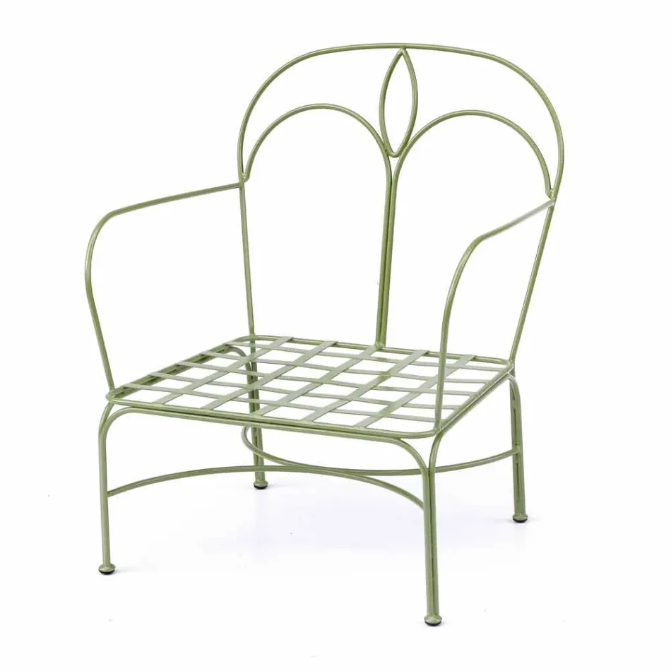 Salotto da Esterno con Struttura in Ferro Artigianale Made in Italy - Melinda Viadurini