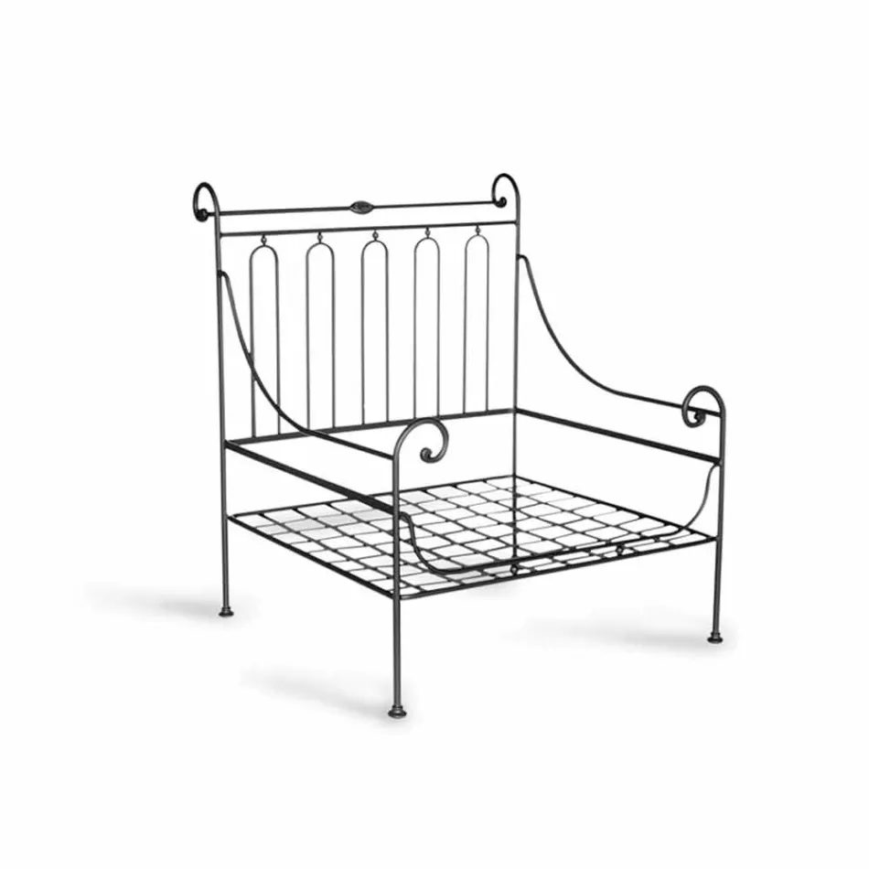 Salotto da Giardino Artigianale con Struttura in Ferro Made in Italy - Lisotto Viadurini