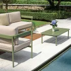 Salotto da Giardino con 2 Divani e 1 Tavolino in Alluminio - Daisy Viadurini