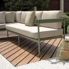 Salotto da Giardino con 2 Divani e 1 Tavolino in Alluminio - Daisy Viadurini