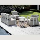 Salotto da Giardino in Alluminio e 2 Tavolini in Alluminio - Brisa Viadurini