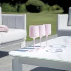 Salotto da Giardino in Alluminio e Imbottitura in Tessuto con Cuscini - Vetra Viadurini