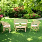 Salotto da Giardino in Alluminio e Intreccio in Polyrattan e Cuscini - Ellide Viadurini