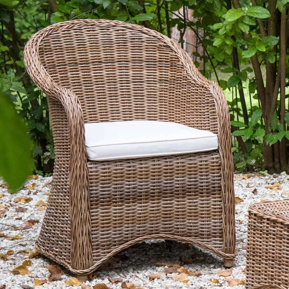 Salotto da Giardino in Alluminio e Intreccio in Polyrattan - Melina Viadurini