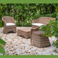 Salotto da Giardino in Alluminio e Intreccio in Polyrattan - Melina