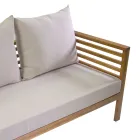Salotto da Giardino in Legno di Acacia Oliata Colore Naturale - Tecnica Viadurini
