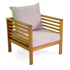 Salotto da Giardino in Legno di Acacia Oliata Colore Naturale - Tecnica Viadurini