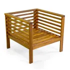 Salotto da Giardino in Legno di Acacia Oliata Colore Naturale - Tecnica Viadurini