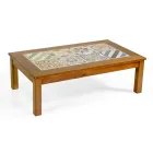 Salotto da Giardino in Legno di Acacia Oliata Colore Naturale - Tecnica Viadurini