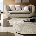 Salotto da Giardino in Polyrattan Intrecciato a Mano - Eder Viadurini