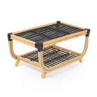 Salotto da Giardino in Rattan Naturale con Cuscini Inclusi – Catelyn Viadurini