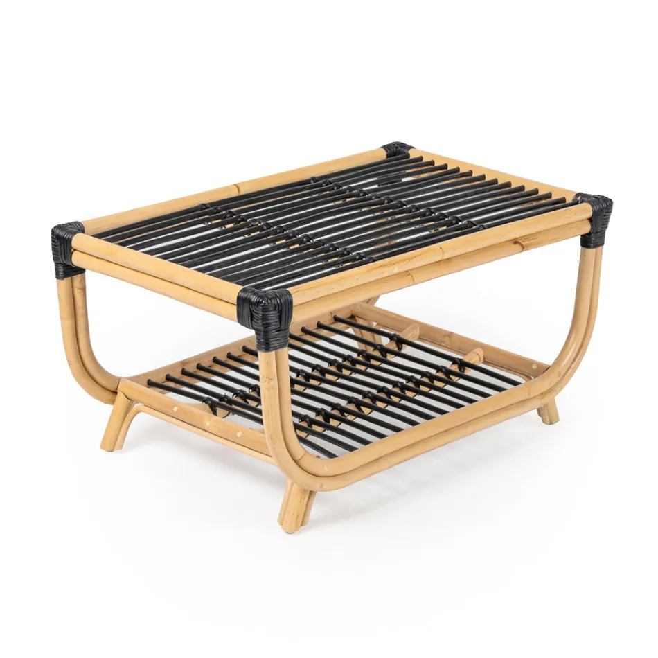 Salotto da Giardino in Rattan Naturale con Cuscini Inclusi – Catelyn Viadurini