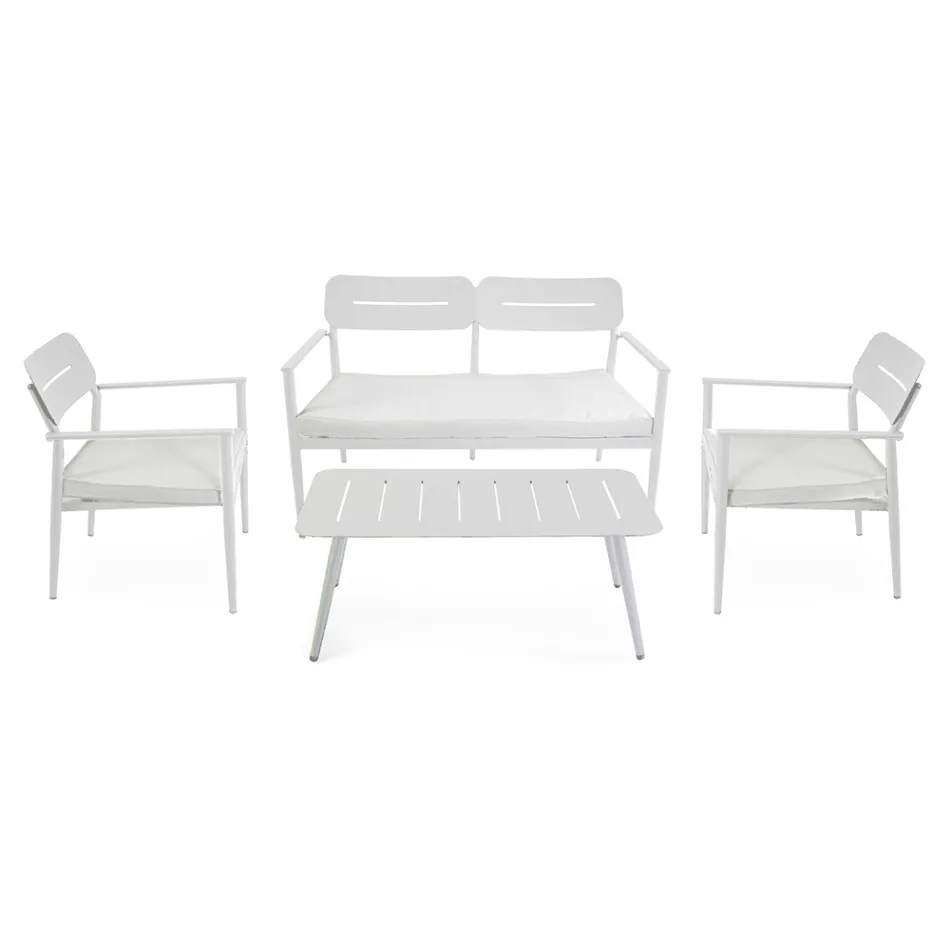 Salotto da Giardino Realizzato in Alluminio di Diverse Finiture - Souvenir Viadurini