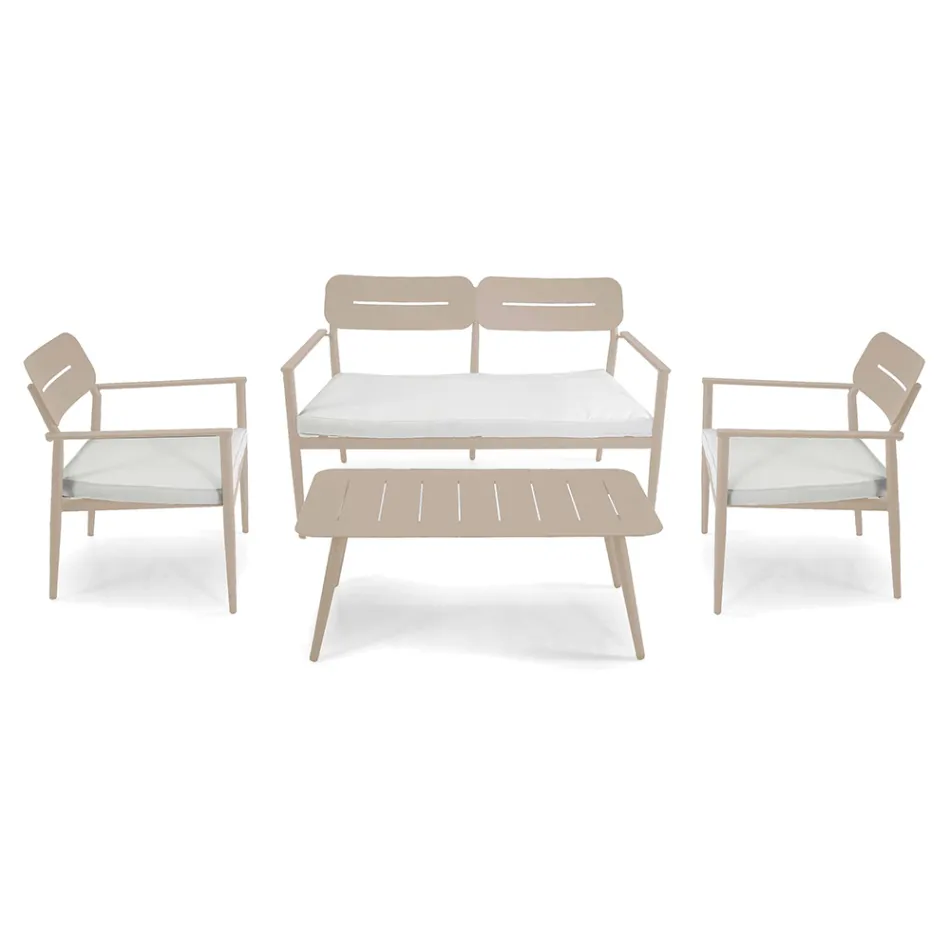 Salotto da Giardino Realizzato in Alluminio di Diverse Finiture - Souvenir Viadurini