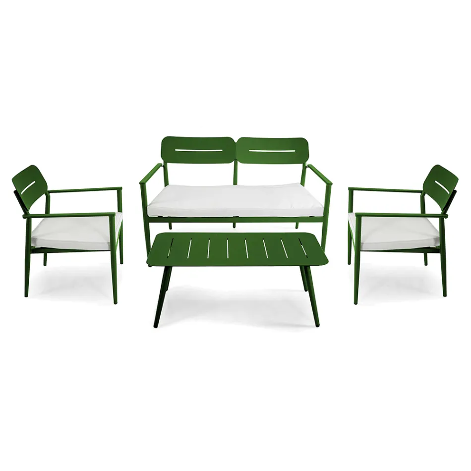 Salotto da Giardino Realizzato in Alluminio di Diverse Finiture - Souvenir Viadurini
