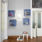 Scaffale colorato a cubo Slide Open Cube design moderno fatto Italia Viadurini