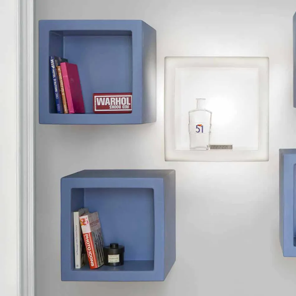 Scaffale luminoso a cubo Slide Open Cube design moderno fatto Italia Viadurini