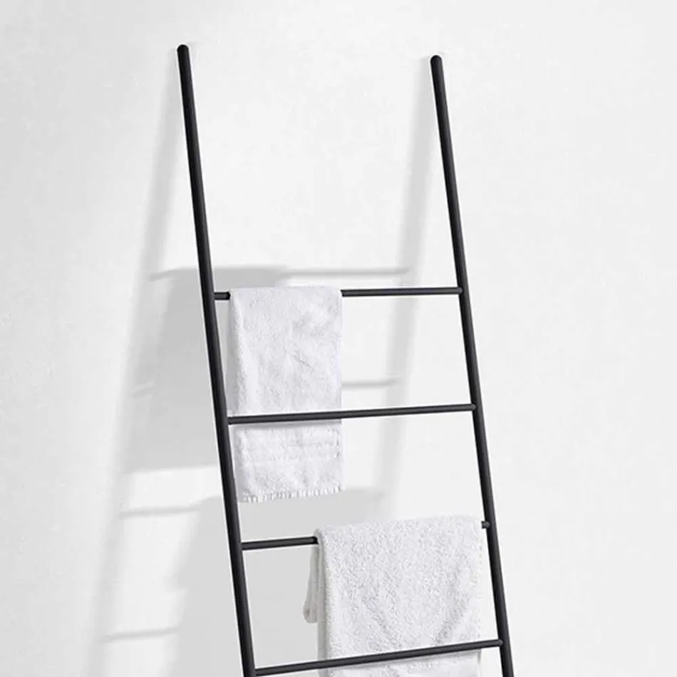 Scala Porta Asciugamani di Design Moderno in Metallo Bianco o Nero – Oppalà Viadurini