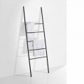 Scala Porta Asciugamani di Design Moderno in Metallo Bianco o Nero – Oppalà