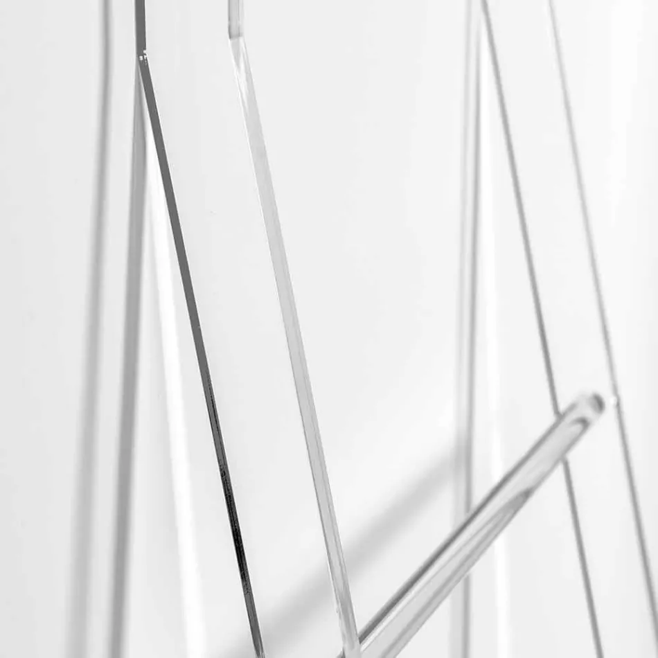 Scala Porta Asciugamani in Plexiglass Trasparente Design 2 Altezze - Asciughina Viadurini