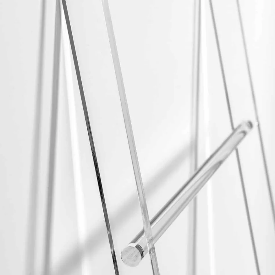 Scala Porta Asciugamani in Plexiglass Trasparente Design 2 Altezze - Asciughina Viadurini