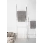 Scala Porta Asciugamani in Plexiglass Trasparente Design 2 Altezze - Asciughina Viadurini