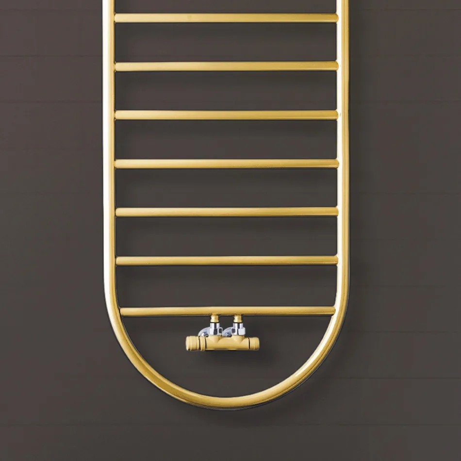 Scaldasalviette di Design a “Tutto Tondo Slim” in Acciaio Made in Italy - Smooth Viadurini