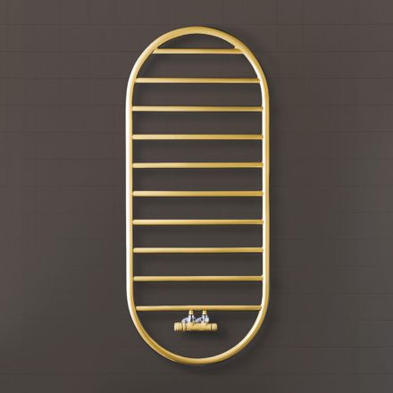 Scaldasalviette di Design a “Tutto Tondo Slim” in Acciaio Made in Italy - Smooth Viadurini