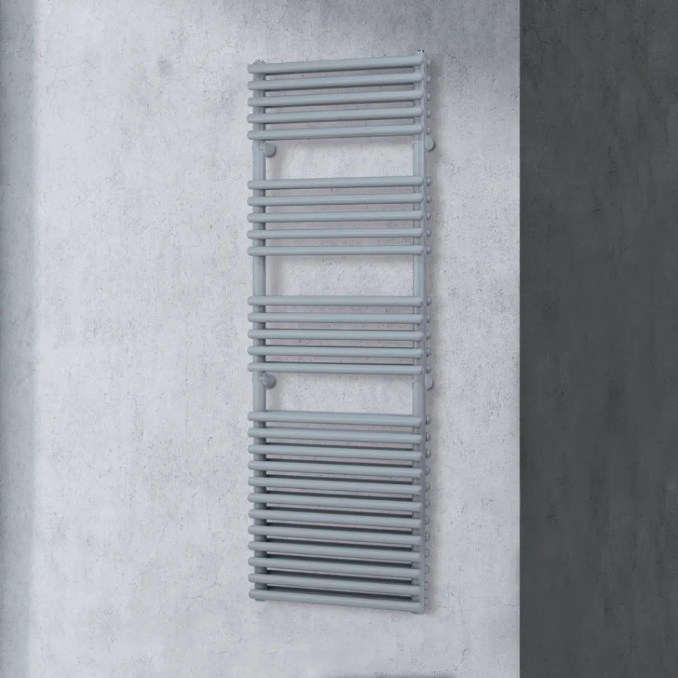Scaldasalviette Elettrico con 4 Serie di Elementi Orizzontali Made in Italy - Meringa Viadurini