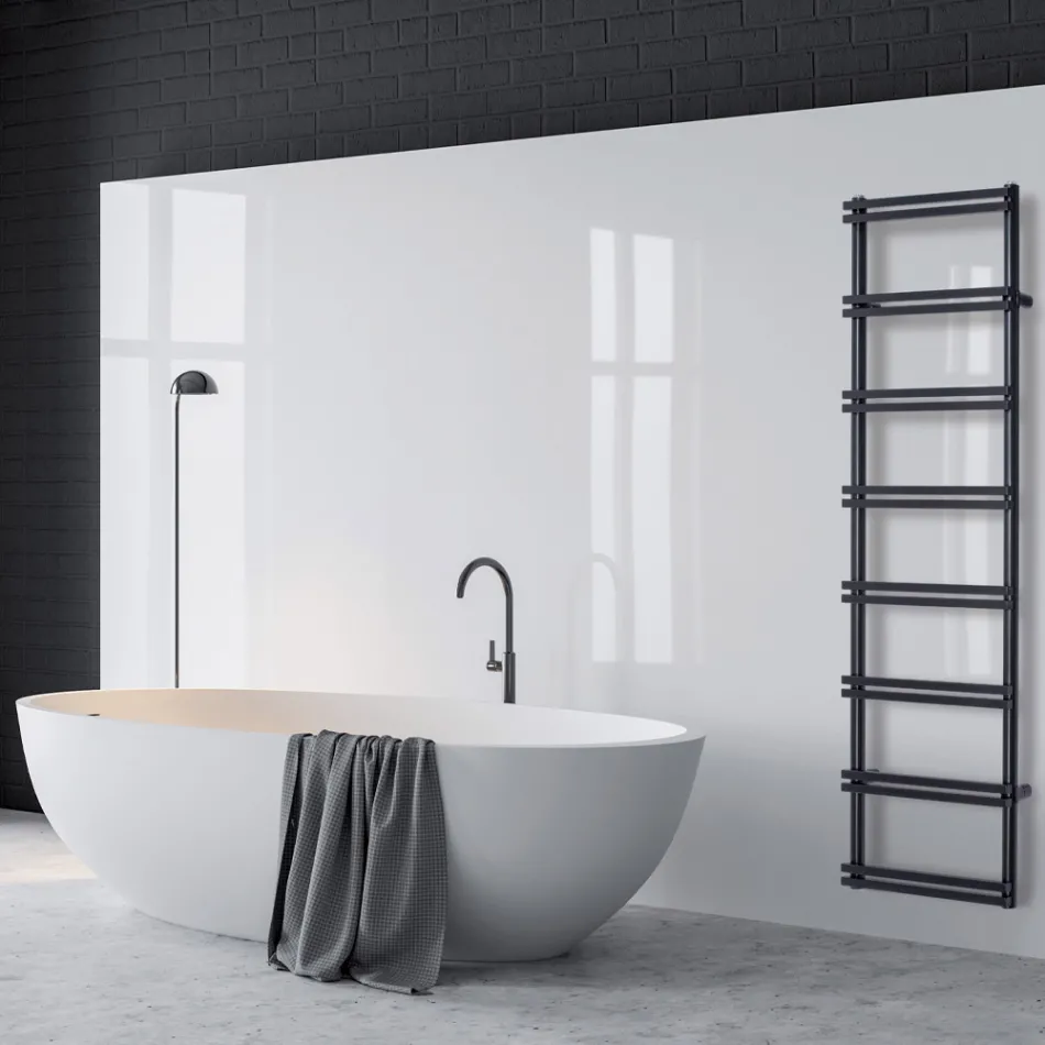 Scaldasalviette Elettrico con Collettori Verticali Made in Italy - Zenzero Viadurini