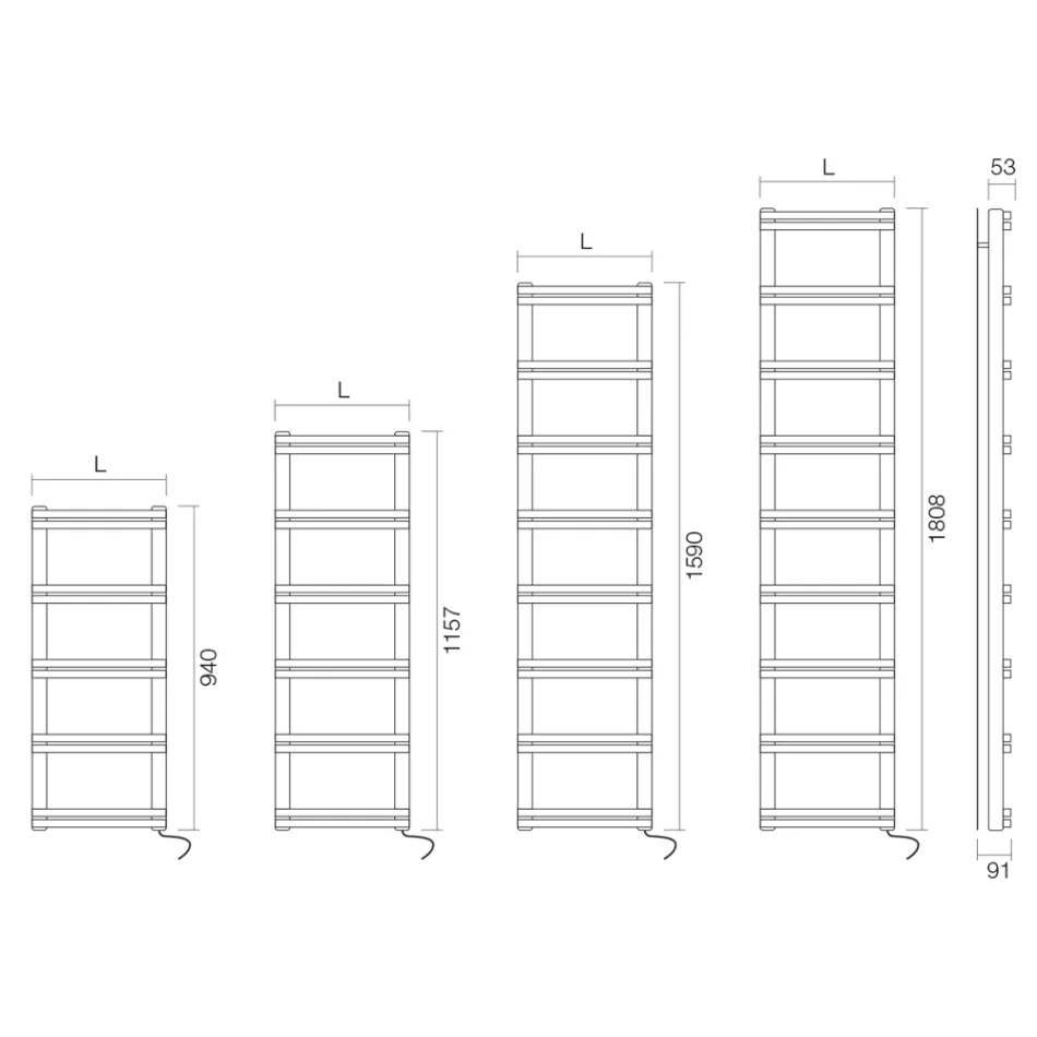 Scaldasalviette Elettrico con Collettori Verticali Made in Italy - Zenzero Viadurini