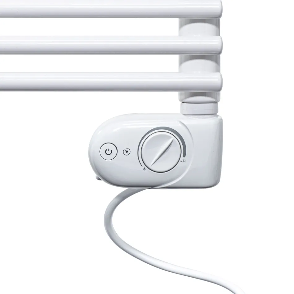 Scaldasalviette Elettrico con Elementi Orizzontali Made in Italy - Amaretti Viadurini