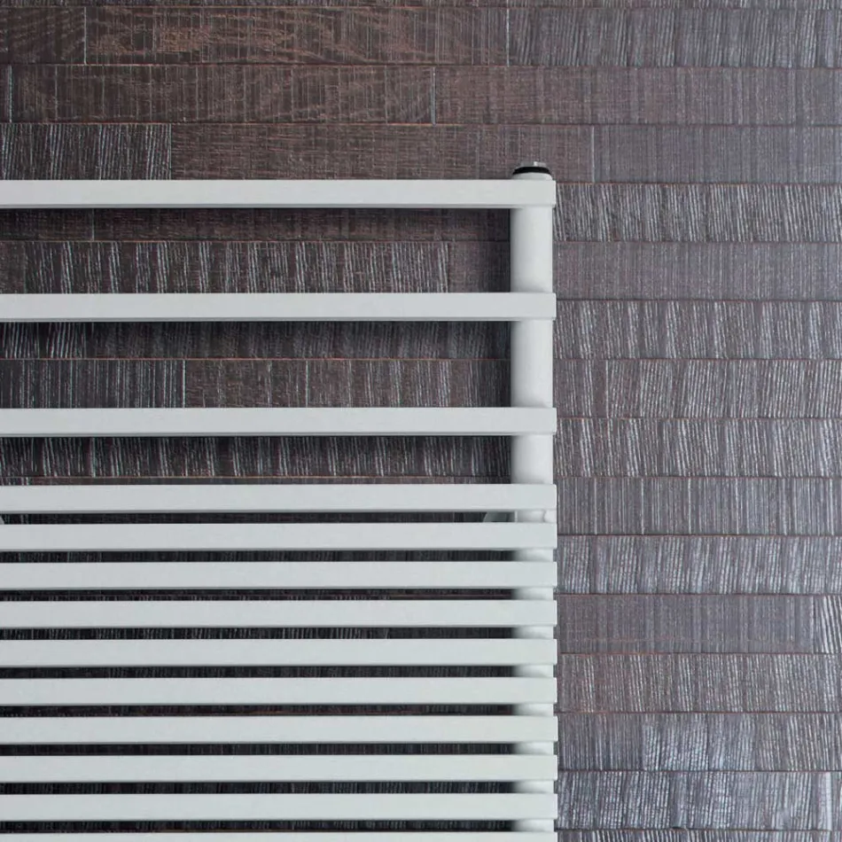 Scaldasalviette Elettrico con Struttura in Acciaio al Carbonio Made in Italy - Panna Viadurini