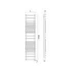 Scaldasalviette Elettrico con Struttura in Acciaio al Carbonio Made in Italy - Panna Viadurini