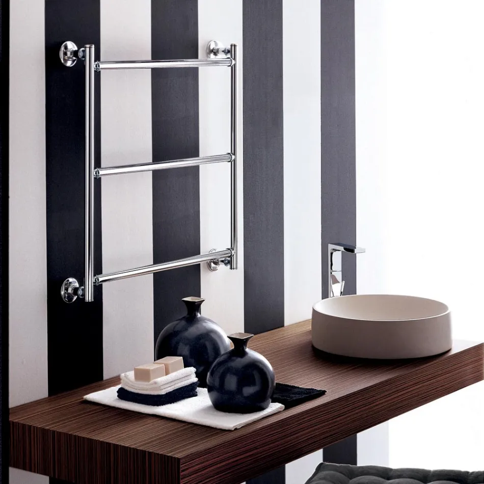 Scaldasalviette elettrico cromato design moderno Gaia by Scirocco H Viadurini