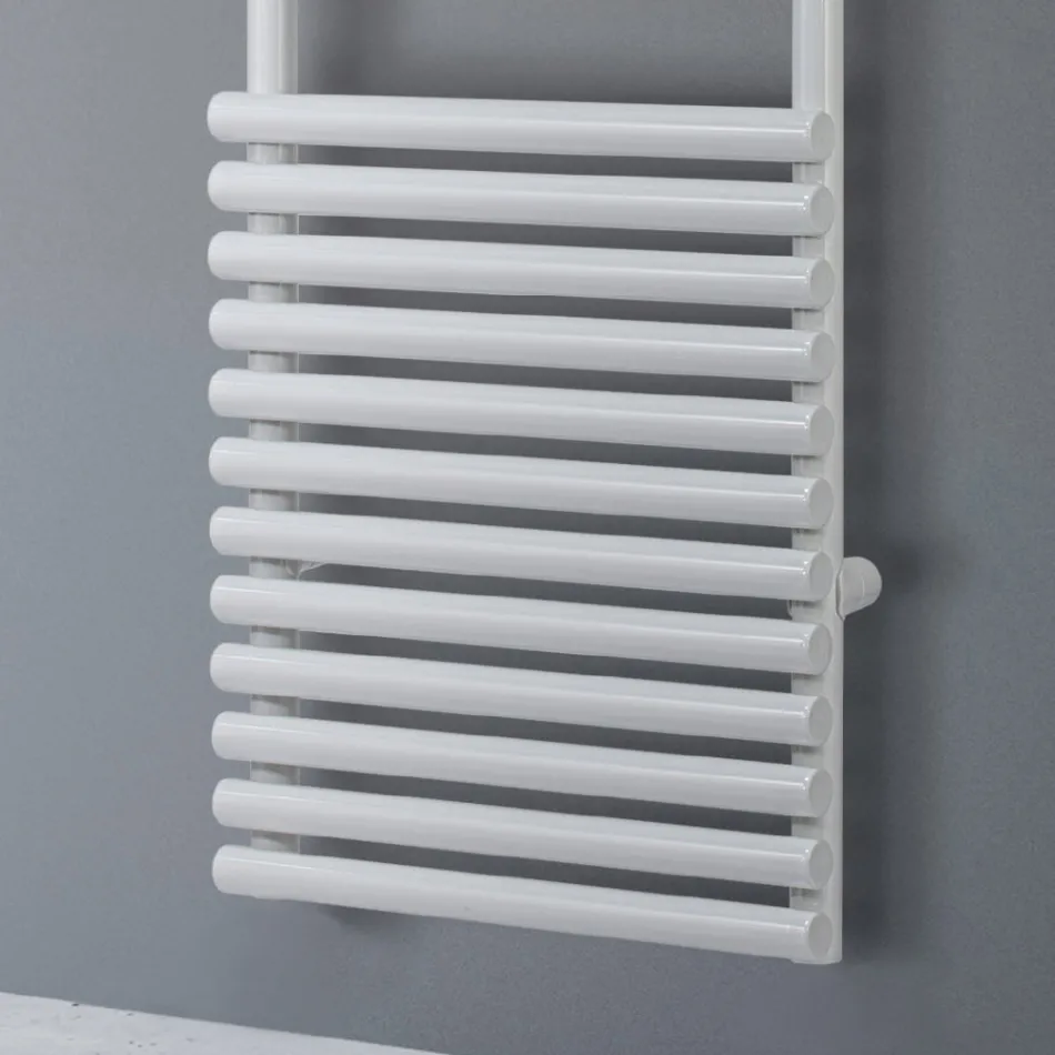 Scaldasalviette Elettrico in Acciaio Finitura Bianco Puro Made in Italy - Limone Viadurini