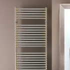 Scaldasalviette Elettrico in Acciaio Finitura Cromo e Oro Made in Italy - Laura Viadurini