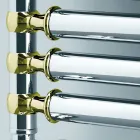 Scaldasalviette Elettrico in Acciaio Finitura Cromo e Oro Made in Italy - Laura Viadurini