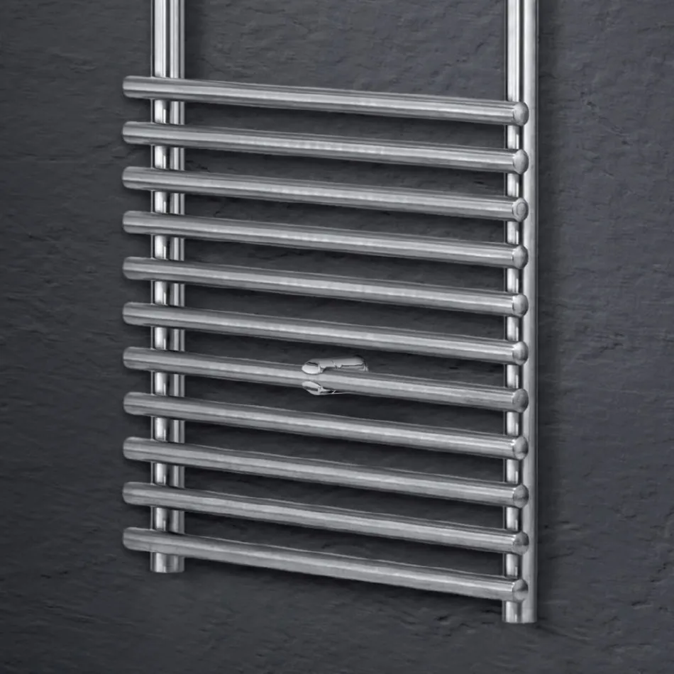 Scaldasalviette Elettrico in Acciaio Finitura Satin Made in Italy - Buccia Viadurini