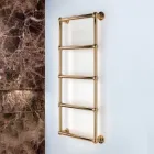 Scaldasalviette Elettrico in Ottone con Sfere di Collegamento Made in Italy - Ricotta Viadurini