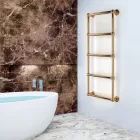 Scaldasalviette Elettrico in Ottone con Sfere di Collegamento Made in Italy - Ricotta Viadurini