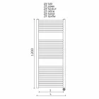 Scaldasalviette Elettrico per il Bagno Design Verticale in Acciaio 300 W - Italo Viadurini