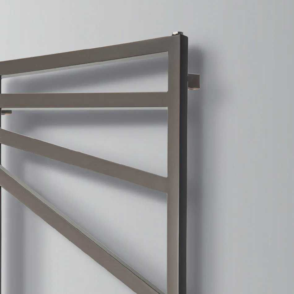 Scaldasalviette Idraulico con Elementi Quadrati Made in Italy - Mandorle Viadurini