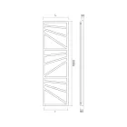 Scaldasalviette Idraulico con Elementi Quadrati Made in Italy - Mandorle Viadurini
