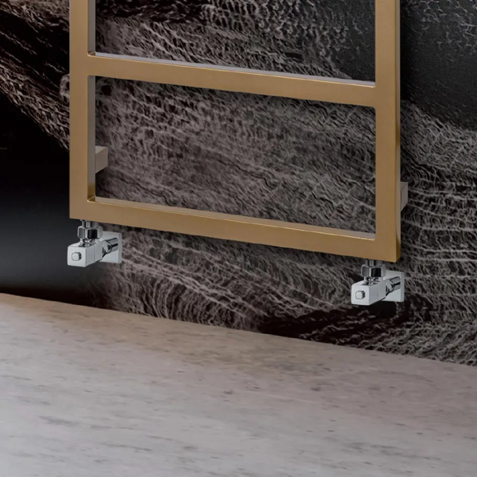 Scaldasalviette Idraulico con Linee Semplici in Acciaio Made in Italy - Pistacchio Viadurini