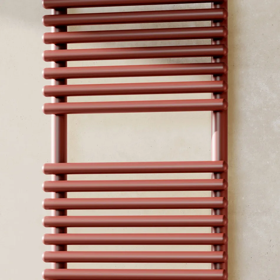 Scaldasalviette Idraulico in Acciaio al Carbonio Ruggine Made in Italy - Coccola Viadurini