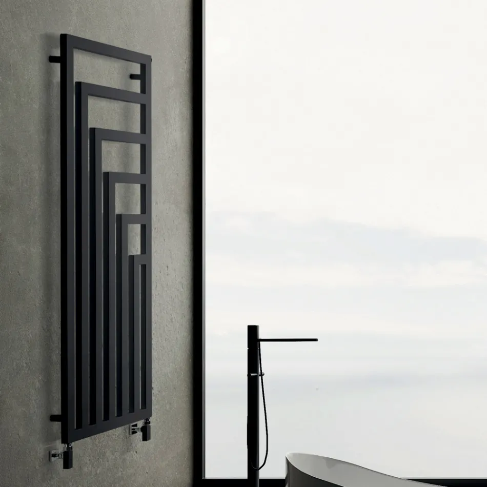 Scaldasalviette Idraulico in Acciaio dal Design Moderno Made in Italy - Potentia Viadurini