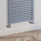 Scaldasalviette Idraulico in Acciaio Finitura Alluminio Made in Italy - Brioches Viadurini