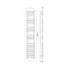 Scaldasalviette Idraulico in Acciaio Finitura Bianco Puro Made in Italy - Limone Viadurini