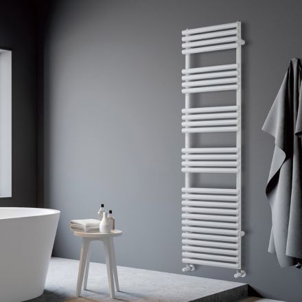 Scaldasalviette Idraulico in Acciaio Finitura Bianco Puro Made in Italy - Limone Viadurini